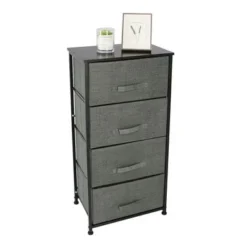 Four-Layer Dresser Storage Tower Stand - Black