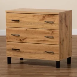 Baxton Studio Maison Modern And Contemporary 3-Drawer Wood Storage Chest - 3-drawer -Bed Frame Shop 3990e3ec 1bf0 4d0e bc9f 1d8d2cc6829f