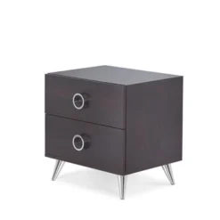Urban Designs Vitalia Collection 2-Drawer Nightstand - Espresso