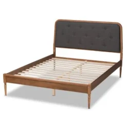 Baxton Studio Diantha Classic And Traditional Wood Platform Bed-Dark Grey - Full -Bed Frame Shop 39be1157 80c7 4965 827c 0632d30ffcbb