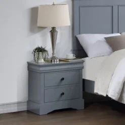 Bella Arlo Nightstand, KD - White - 2-drawer -Bed Frame Shop 39c928a1 8962 4151 88a4 3df8e071e0ac