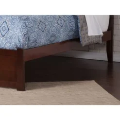 Orlando Queen Platform Bed With Footboard And 2 Drawers In Walnut - Walnut - Queen -Bed Frame Shop 3a24fb0d c4cf 4948 b670 e90a49c16afb