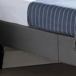 Merribee Contemporary Upholstered Queen Bed Frame With Turned Legs By Christopher Knight Home - Charcoal Gray -Bed Frame Shop 3a50a366 f5d6 42a5 b083 b70527dbd8e8