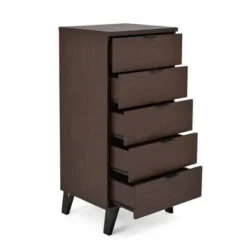 Norcross 5 Drawer Dresser By Christopher Knight Home - Walnut/ Matte Black - 5-drawer -Bed Frame Shop 3a63a9b6 cb61 468c aaa6 d8e4f815cfa2