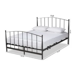 Baxton Studio Lana Modern And Contemporary Black Finished Metal Platform Bed - Full -Bed Frame Shop 3a7cc441 8fc4 4833 b0a3 9e0e7520c618