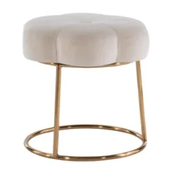 Shireen Accent Vanity Stool White -Bed Frame Shop 3b80732f 2440 4fd4 9746 26ee42435d79