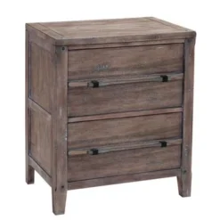 Asher 2-Drawer Nightstand By Greyson Living - Weathered Grey