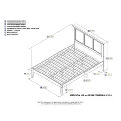 Madison Full Platform Bed With Open Foot Board Grey - Full -Bed Frame Shop 3c0fd12b f8ba 487d bc20 787adfcca7f6