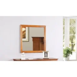 Louis Phillipe Bedroom Mirror - Oak -Bed Frame Shop 3c23015e 6155 4f68 8ccb 4914c7bd79ec