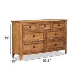 Copper Grove Maiac Brushed Ash 7-drawer Dresser With Mirror - 7-drawer - Brown -Bed Frame Shop 3c26f709 7f40 4101 bb09 95496a0e7167