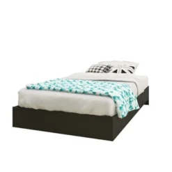 Nexera Corbo Platform Bed With Headboard, Black - Full -Bed Frame Shop 3c63efa9 c342 46e9 b654 dcde181f66de