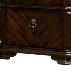 Two Drawer Solid Wood Nightstand With Clipped Corner, Espresso Brown - 2-drawer -Bed Frame Shop 3cd070ef 2944 44f8 a555 34926cdf6ea1