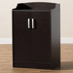 Contemporary Dark Brown Shoe Cabinet By Baxton Studio - Espresso - No Drawers -Bed Frame Shop 3d1ce287 46b7 41c1 a240 23d2917132cd