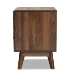 Baxton Studio Hartman Mid-Century Modern Walnut Finished Wood 2-Drawer Nightstand - Walnut Brown -Bed Frame Shop 3d2f8b0a 478a 457a b418 a10f61a04f19
