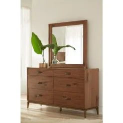 Adler Natural Walnut 6-Drawer Dresser - 6-drawer