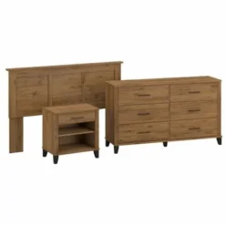 Somerset Ash Grey Headboard, Dresser And Nightstand Bedroom Set - Storm Gray -Bed Frame Shop 3e1d6418 b8fa 4a88 abb6 98509c1d8d4f