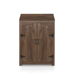 DH BASIC Jody Farmhouse Adjustable 4-Shelf Double-Door Shoe Cabinet With Lift-top Storage By Denhour - Vintage Grey Oak -Bed Frame Shop 3e44f65f 2763 47d6 9118 a47cbda3ce64