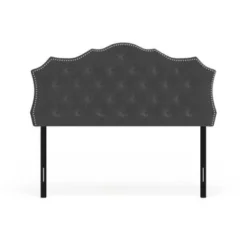 Gracewood Hollow Farouk Fabric Headboard - Grey - King -Bed Frame Shop 3e726913 fb67 40ac a192 c04051aa30a1