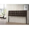 Bella Varya Tufted Faux Leather Upholstered Panel Headboard (Brown/ Black) - Brown - King