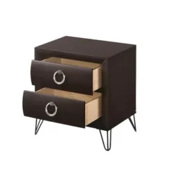 2 Drawers Wooden Nightstand In Dark Merlot Finish - Dark Merlot - 2-drawer -Bed Frame Shop 3ee624e1 8627 4b68 bb70 52b1a81fdd5f