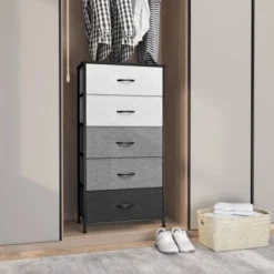 VredHom Vertical 5 Drawers Storage Tower - Dark Grey - 5-drawer -Bed Frame Shop 3f157b2e 3c1d 4976 a307 bf3a3b78ae6d