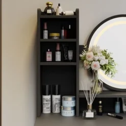 Makeup Vanity Dressing Tabel Set With Touch Screen Mirror & Stool - Black -Bed Frame Shop 4013681b 4f26 4636 b03e 7eaf85a55595