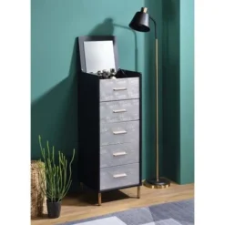 5 Drawers Jewelry Armoire With Mirror - Black/Silver/Gold -Bed Frame Shop 40f3fd94 3a4a 4f89 9ce3 21e82d538601