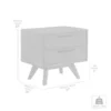 Astoria Oak 2 Drawer Nightstand