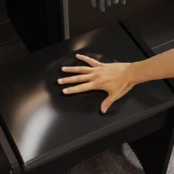 Home Makeup Dressing Table With Stool Vanity Set With Mirror & Lamp - Black -Bed Frame Shop 41f5ae17 ac68 4404 9010 ca91e6e3f720