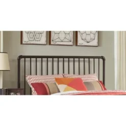 Hillsdale Furniture Brandi Metal Queen Headboard With Frame, Oiled Bronze - Oiled Bronze