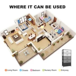 5 Drawers Vertical Dresser Storage Tower Organizer Unit For Bedroom - Brown - 5-drawer -Bed Frame Shop 4272f107 1e2e 4c4c a444 0be0de464a47