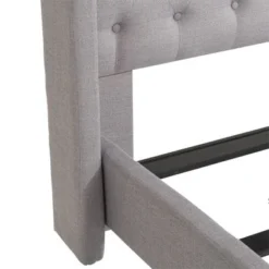 Porch & Den Richwood Tufted Fabric Queen-size Bed With Wings - Dark Grey - Wingback -Bed Frame Shop 4276dfc1 62bc 40f6 9241 2738eb31bf93