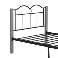 Metal Twin Platform Bed - Grey -Bed Frame Shop 43cc0981 b0e2 43f2 ad04 261367edbf2e