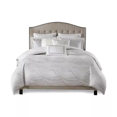 White Hollywood Glam Comforter Set King 3 White Hollywood Glam Comforter Set King - Image 3