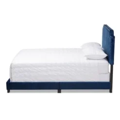Contemporary Glam Velvet Upholstered Panel Bed By Baxton Studio - Blue - Full -Bed Frame Shop 43f190a9 2fed 44eb 89d5 41fcccee327f
