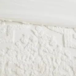 Off-White Viola 3 Piece Tufted Cotton Chenille Damask Duvet Cover Set Full/Queen -Bed Frame Shop 44dff7f0 52ab 4c1f b5ff b4d459a1e1f9