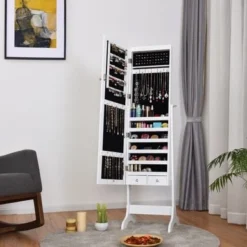 Copper Grove Newtown Espresso Jewelry Cabinet With LED Dressing Mirror - Brown -Bed Frame Shop 45a7f6cc d867 47a5 9336 4e4e35beadde