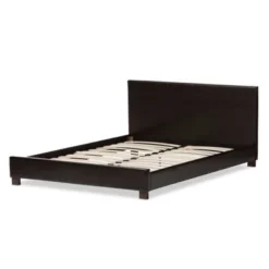 Contemporary Platform Bed By Baxton Studio - Queen Size - Dark Brown Faux Leather -Bed Frame Shop 45e226c6 c091 4b99 bd4a 09c61ebd3805