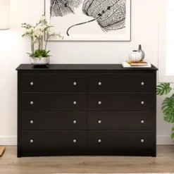 Prepac Sonoma 8 Drawer Double Dresser For Bedroom, Wide Chest Of Drawers, Traditional Bedroom Furniture - Drifted Gray -Bed Frame Shop 45f76282 476d 40b9 ac55 087bddaeddb3