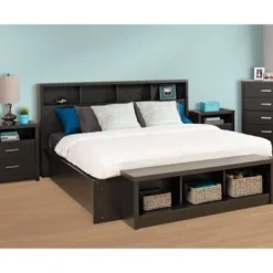 Prepac Hudson Washed Black Headboard - Queen -Bed Frame Shop 46ef1e06 821f 4291 862f 670dc98cd489