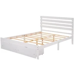 Nestfair Queen Size Platform Bed With Drawers - Grey -Bed Frame Shop 471b73db c72d 4b0e 8b1e 1f065ca2b919