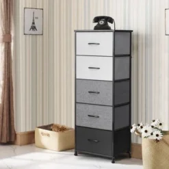 VredHom 5 Drawers Vertical Dresser Storage Tower - Black - 5-drawer -Bed Frame Shop 473cea3b b209 457d a35e eef19a2702f7