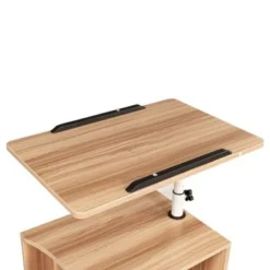 Nestfair 2-Drawer Nightstand With Swivel Top And Wheels - White -Bed Frame Shop 479595f5 097c 49e7 acb5 2e57f072fb65