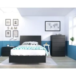 Nexera Corbo Platform Bed With Headboard, Black - Full -Bed Frame Shop 47a970bb 6c5d 4ae6 a48e 0cc913163cda