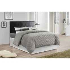 Faux Leather Adjustable Height Headboard - Black - Twin -Bed Frame Shop 47b40143 f5ca 4133 93d2 e444e1ec5a3f