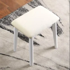 Roundhill Furniture Liannon Contemporary Wood Vanity And Stool Set - Purple -Bed Frame Shop 47d4c526 4fec 40ef a277 58e90c2bd9a0