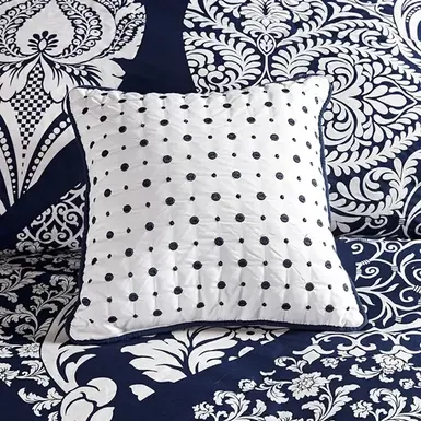 Indigo Vienna 7 Piece Cotton Printed Comforter Set Cal King 8 Indigo Vienna 7 Piece Cotton Printed Comforter Set Cal King - Image 8