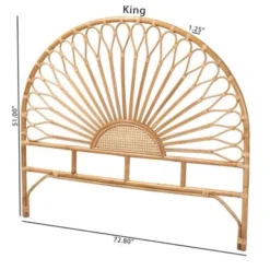 Baxton Studio Perenna Modern Bohemian Natural Rattan Standalone Headboard - King -Bed Frame Shop 4883bc77 6d27 46b4 be4b 5ba8cfd6eac1