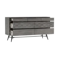 Makena 6 Drawer Dresser In Grey Acacia Wood - 6-drawer - Tundra Grey -Bed Frame Shop 48dd9232 421f 4ad3 8d4e 7af4a3bd5219