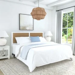 Hillsdale Furniture Serena Wood And Cane Panel Bed - Chocolate - Queen -Bed Frame Shop 496a368c 13f4 42a5 b682 5a983d217f59